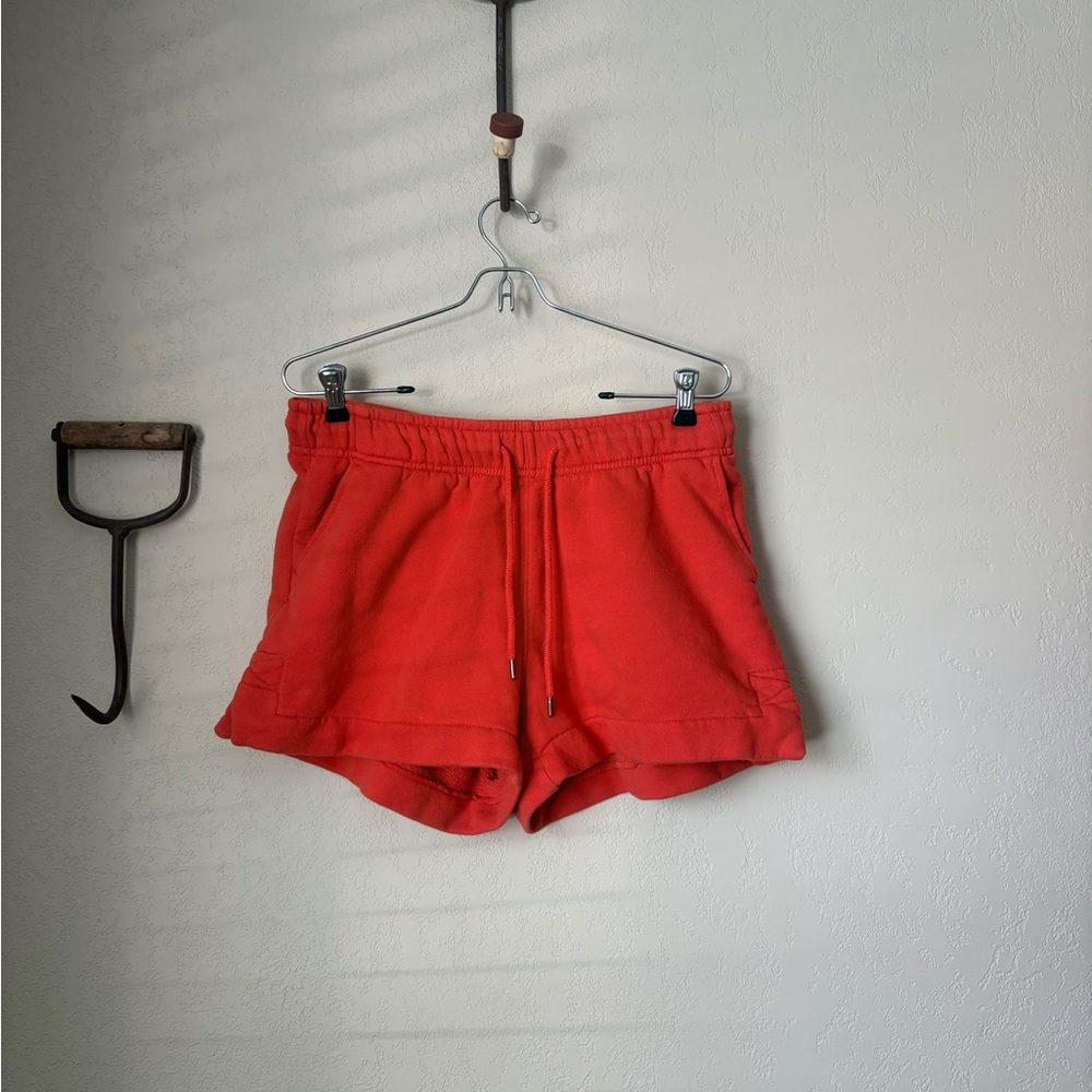 Women's Orange Casual Shorts